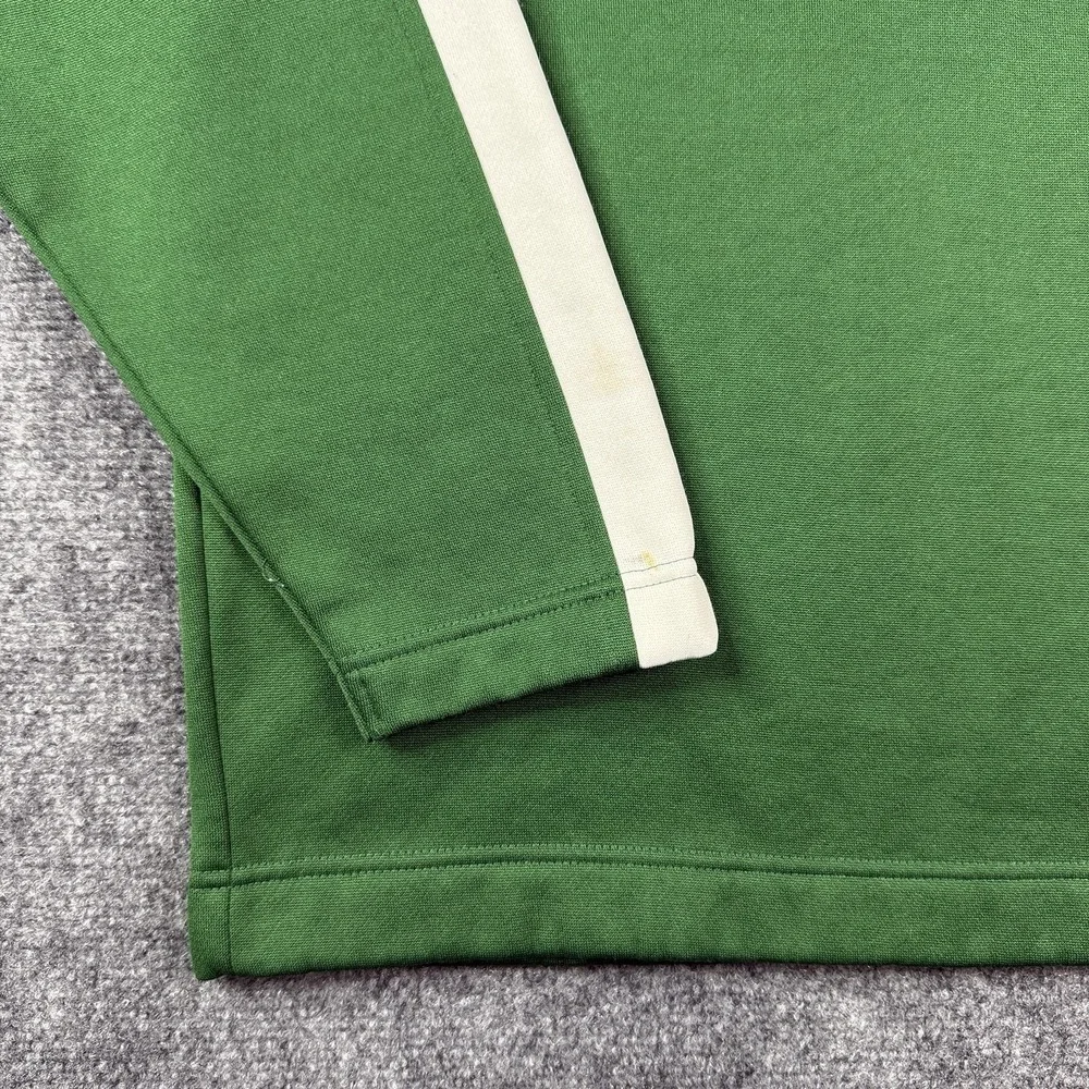 Puma Hoodie Mens Large Vintage Y2K Green White Stripe Pullover Singapore 90s